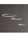 Nowodvorski Circolo 11649 — biała lampa sufitowa LED 3 pierścienie loft 85W 4600 lm, regulowana wysokość