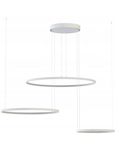 Nowodvorski Circolo 11649 — biała lampa sufitowa LED 3 pierścienie loft 85W 4600 lm, regulowana wysokość 2