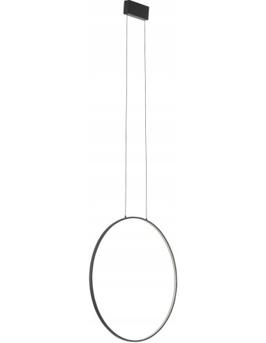 Nowodvorski Circolo 10861 – Czarna okrągła lampa LED wisząca 60 cm, 21W, 4000K, regulowana wysokość