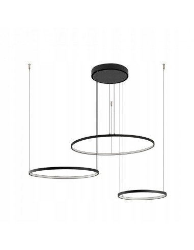 Nowodvorski Circolo 10867 — czarna lampa sufitowa LED 3-punktowa 45W 4000K 125x60 cm do salonu i sypialni
