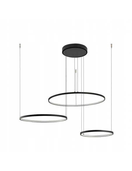 Nowodvorski Circolo 10867 — czarna lampa sufitowa LED 3-punktowa 45W 4000K 125x60 cm do salonu i sypialni