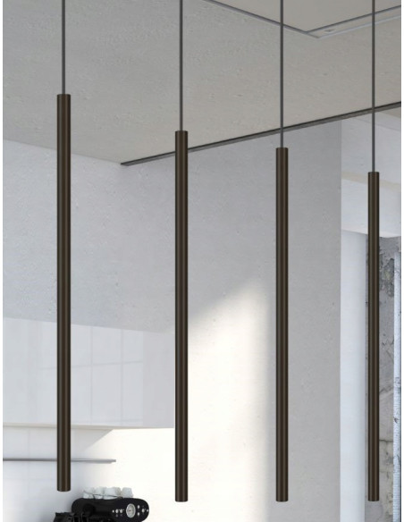 Nowodvorski Laser 750 – Czarna Lampa Wisząca Cylinder G9, LED, 210mm, Nowoczesna nad Wyspę Kuchenną