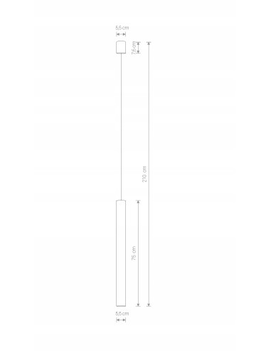 Nowodvorski Laser 750 – Czarna Lampa Wisząca Cylinder G9, LED, 210mm, Nowoczesna nad Wyspę Kuchenną