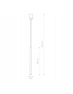Nowodvorski LASER 490 – wisząca lampa kuchenna czarna, cylinder G9, regulowana wysokość do 130 cm 2