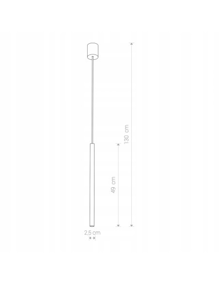 Nowodvorski LASER 490 – wisząca lampa kuchenna czarna, cylinder G9, regulowana wysokość do 130 cm