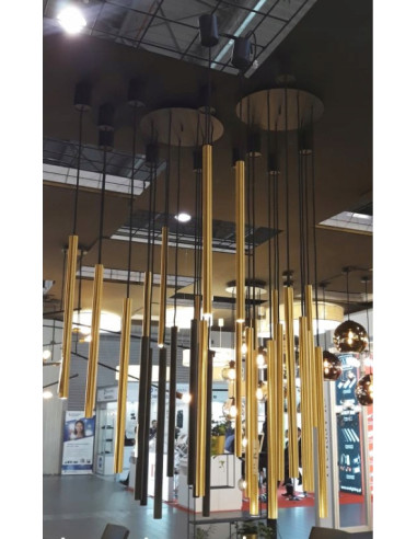 Nowodvorski LASER 490 – wisząca lampa kuchenna czarna, cylinder G9, regulowana wysokość do 130 cm