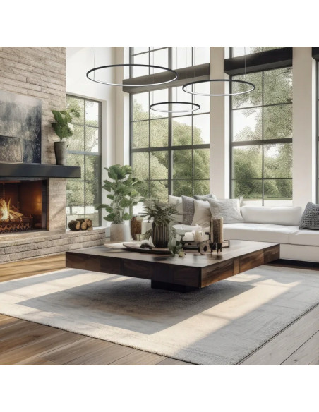 Lampa wisząca LED SATURNO Black 3 pierścienie Ø180 cm 100W 4500 lm 4000K matowa czarna PMID: ML0846