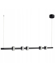 Lampa wisząca belka LED RINGO 150 cm czarna – nowoczesna, regulowana, 18W, 3000K, metalowa