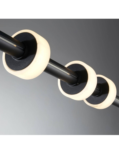 Lampa wisząca belka LED RINGO 150 cm czarna – nowoczesna, regulowana, 18W, 3000K, metalowa