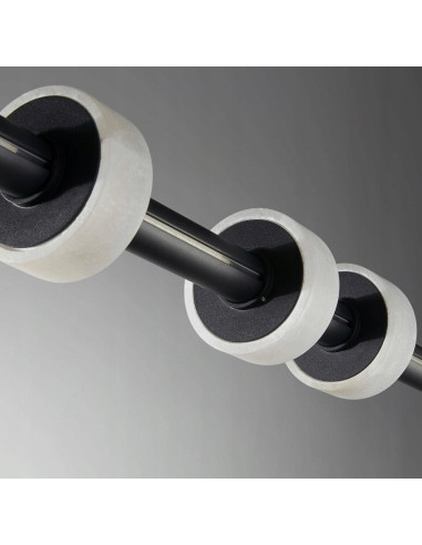 Lampa wisząca belka LED RINGO 150 cm czarna – nowoczesna, regulowana, 18W, 3000K, metalowa