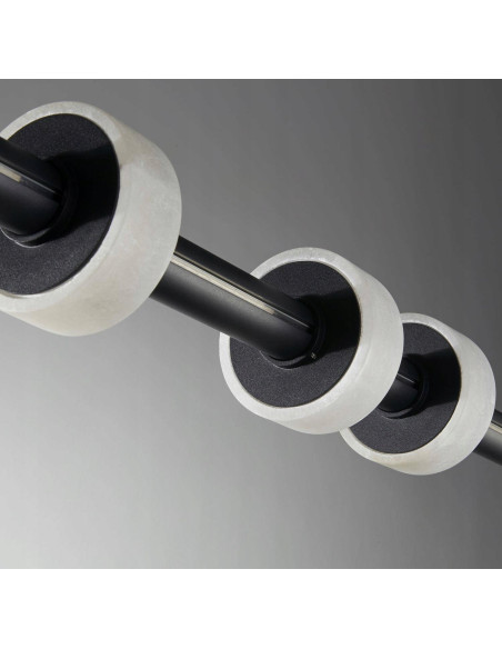 Lampa wisząca belka LED RINGO 150 cm czarna – nowoczesna, regulowana, 18W, 3000K, metalowa