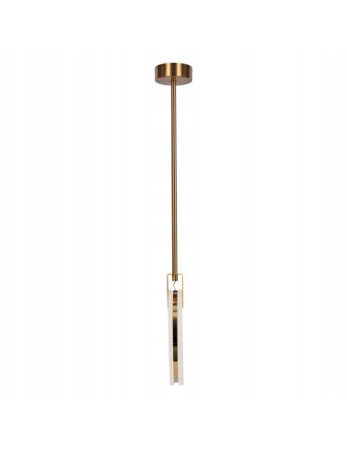 Lampa wisząca glamour MARBLE z marmurem i LED, okrągła 30 cm, regulowana wysokość 57–157 cm, biało-złota