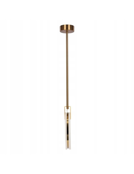 Lampa wisząca glamour MARBLE z marmurem i LED, okrągła 30 cm, regulowana wysokość 57–157 cm, biało-złota