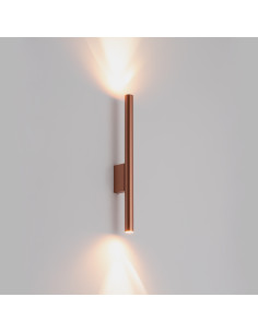 Nowodvorski LASER 10564 – Kinkiet miedziany liniowy 2xG9 minimalistyczny 40 cm do salonu