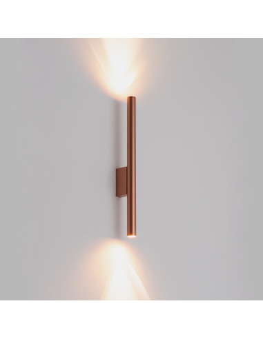 Nowodvorski LASER 10564 – Kinkiet miedziany liniowy 2xG9 minimalistyczny 40 cm do salonu