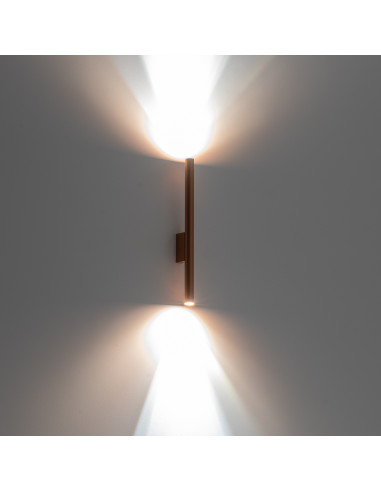 Nowodvorski LASER 10564 – Kinkiet miedziany liniowy 2xG9 minimalistyczny 40 cm do salonu