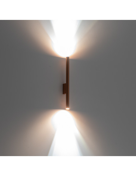 Nowodvorski LASER 10564 – Kinkiet miedziany liniowy 2xG9 minimalistyczny 40 cm do salonu