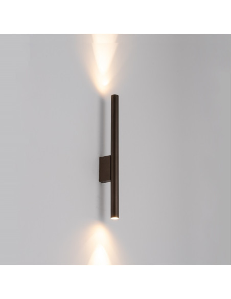 Kinkiet liniowy Nowodvorski LASER 10563 czekoladowy 2xG9 40 cm nowoczesny metalowy