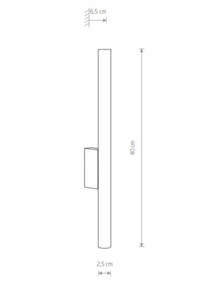 Kinkiet liniowy Nowodvorski LASER 10563 czekoladowy 2xG9 40 cm nowoczesny metalowy