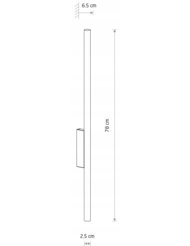 Nowodvorski LASER 11815 - miedziany kinkiet ścienny 2xG9 78 cm, styl modern, metalowy