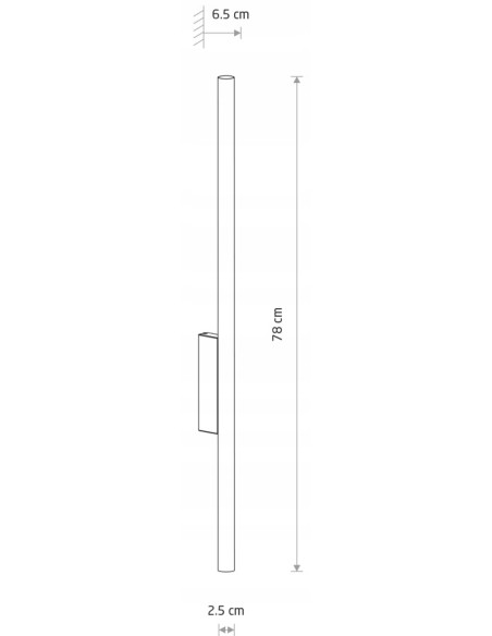 Nowodvorski LASER 11815 - miedziany kinkiet ścienny 2xG9 78 cm, styl modern, metalowy