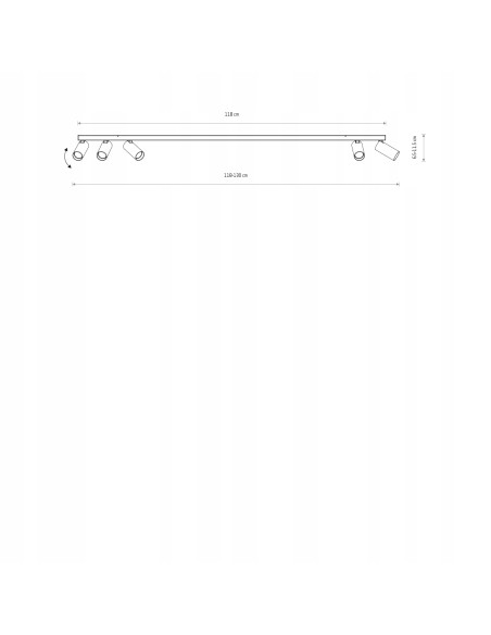 Nowodvorski FOURTY V 11440 lampa sufitowa 5xGU10 Silk Gray reflektor LED 10W salon kuchnia jadalnia