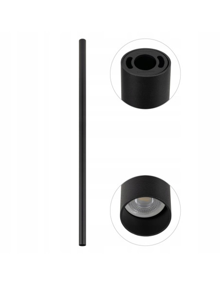 Nowodvorski FOURTY czarny reflektor sufitowy LED GU10 110 cm nowoczesny aluminiowy 10W R35