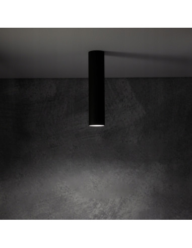 Nowodvorski FOURTY S 10735 — Czarna sufitowa lampa spot GU10, minimalistyczna aluminiowa plafoniera