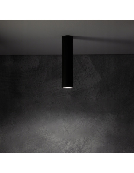 Nowodvorski FOURTY S 10735 — Czarna sufitowa lampa spot GU10, minimalistyczna aluminiowa plafoniera