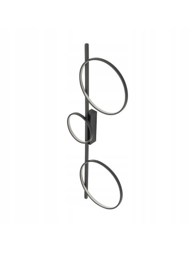 Nowodvorski Circolo 10866 – Czarny kinkiet ścienny LED 3x33W 4000K 1200 lm nowoczesny