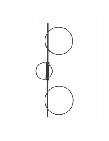 Nowodvorski Circolo 10816 – czarny kinkiet LED 3-punktowy 1100 lm, nowoczesny loftowy obręczowy design
