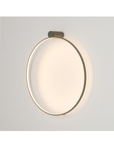 Nowodvorski CIRCOLO Kinkiet LED Silk Olive 60 cm, nowoczesny pierścień, ciepłe 3000K, aluminium