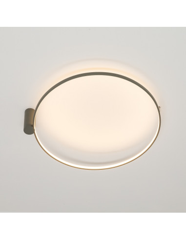 Nowodvorski CIRCOLO Kinkiet LED Silk Olive 60 cm, nowoczesny pierścień, ciepłe 3000K, aluminium