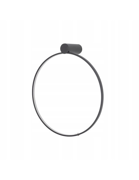 Nowodvorski Circolo 10928 – czarny kinkiet LED 45 cm, 3000K, 560 lm, aluminium, stylowy design