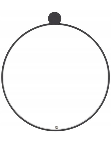 Nowodvorski Circolo 10928 – czarny kinkiet LED 45 cm, 3000K, 560 lm, aluminium, stylowy design