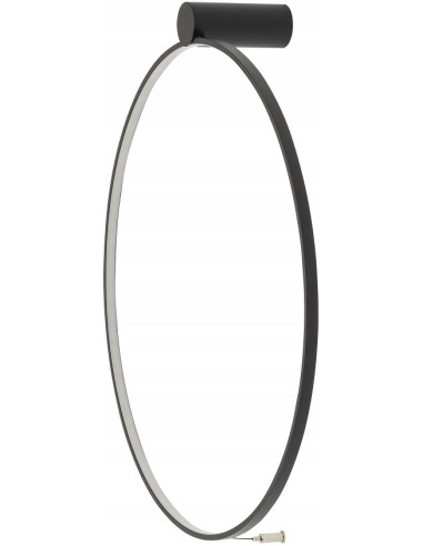 Nowodvorski Circolo 10928 – czarny kinkiet LED 45 cm, 3000K, 560 lm, aluminium, stylowy design