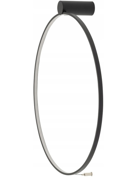 Nowodvorski Circolo 10928 – czarny kinkiet LED 45 cm, 3000K, 560 lm, aluminium, stylowy design
