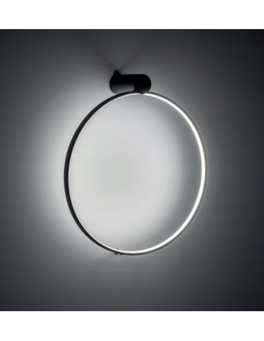 Nowodvorski Circolo LED M 60 czarny – kinkiet/plafon 21W 4000K 700lm, aluminium, nowoczesny