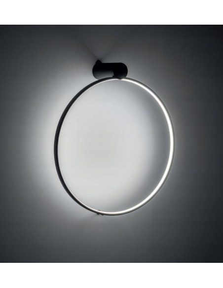 Nowodvorski Circolo LED M 60 czarny – kinkiet/plafon 21W 4000K 700lm, aluminium, nowoczesny