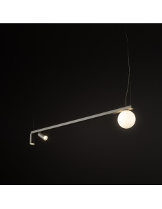 Nowodvorski FOURTY 11450 — zwis 3-punktowy GU10 szary szklane tuby, lampa wisząca elegancka 160 cm