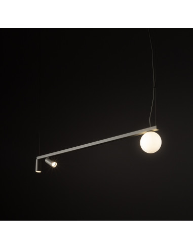 Nowodvorski FOURTY 11450 — zwis 3-punktowy GU10 szary szklane tuby, lampa wisząca elegancka 160 cm