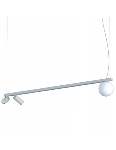 Nowodvorski FOURTY 11450 — zwis 3-punktowy GU10 szary szklane tuby, lampa wisząca elegancka 160 cm