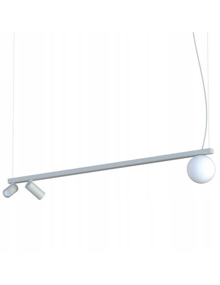 Nowodvorski FOURTY 11450 — zwis 3-punktowy GU10 szary szklane tuby, lampa wisząca elegancka 160 cm