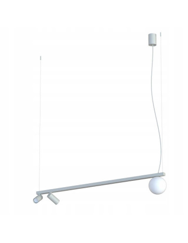 Nowodvorski FOURTY 11450 — zwis 3-punktowy GU10 szary szklane tuby, lampa wisząca elegancka 160 cm