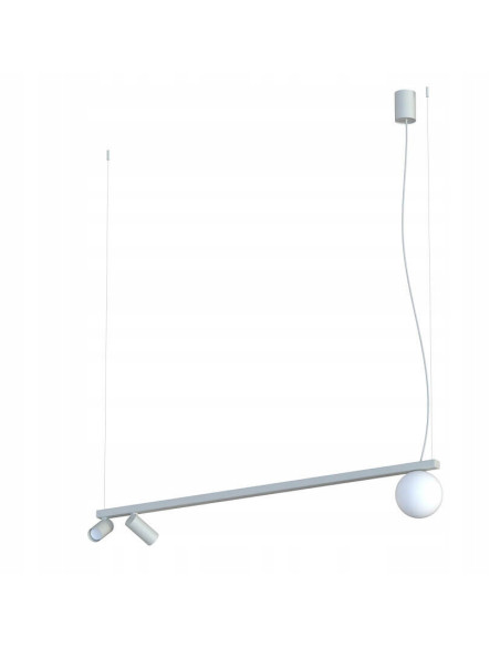 Nowodvorski FOURTY 11450 — zwis 3-punktowy GU10 szary szklane tuby, lampa wisząca elegancka 160 cm