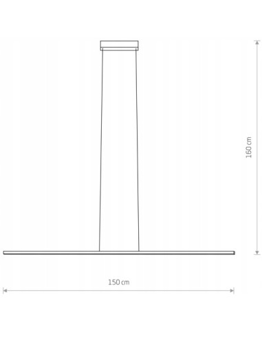 Nowodvorski BAR 10848 – Czarna listwa LED wisząca 24W 4000K 150 cm do kuchni i jadalni