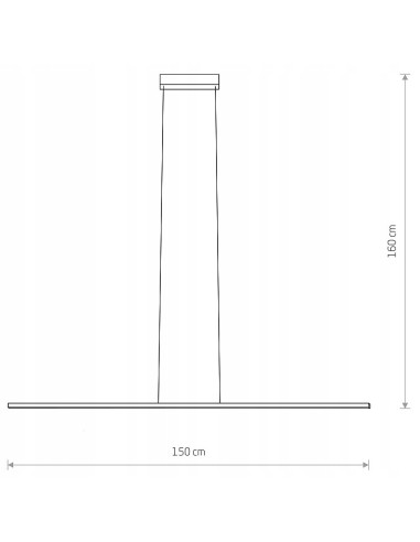 Nowodvorski BAR 11582 – Biała listwa LED wisząca 150 cm, 32W, 4000K, nowoczesna lampka sufitowa