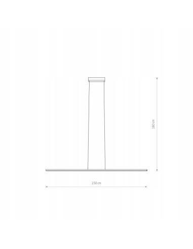 Nowodvorski BAR LED White M 3000K lampa wisząca aluminiowa 150cm 2000lm nowoczesna do salonu i kuchni