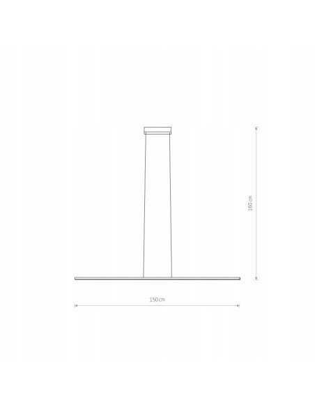 Nowodvorski BAR LED White M 3000K lampa wisząca aluminiowa 150cm 2000lm nowoczesna do salonu i kuchni