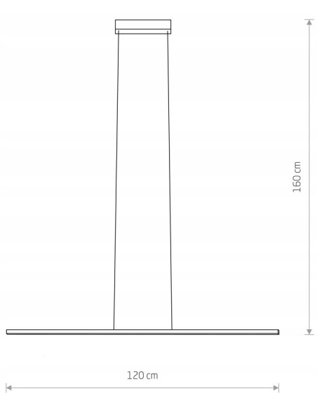 Nowoczesna lampa liniowa LED BAR 120 cm biała, zintegrowane LED 27W, regulowana wysokość, Nowodvorski (11584)